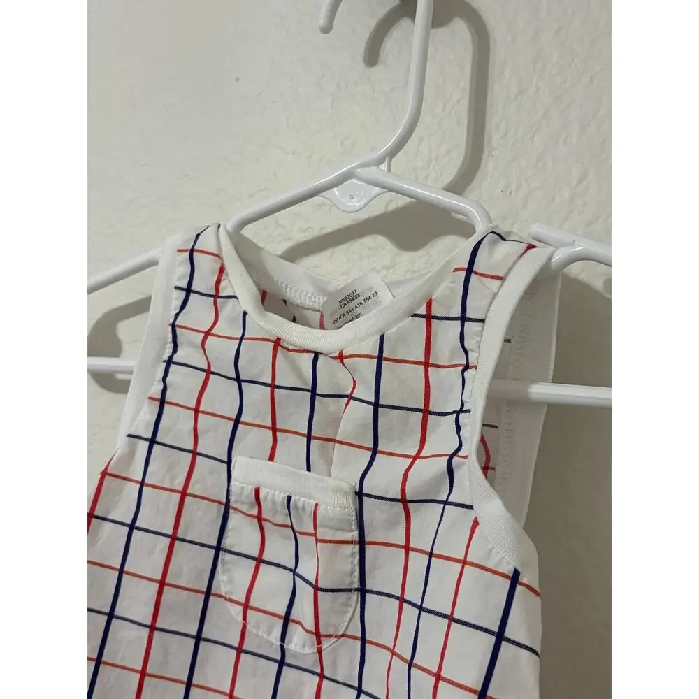 Jacadi Paris Size 6 Months Romper Cotton One Piece Nautical Sailor Lightweight